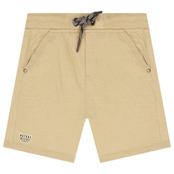 Boys Beige Logo Shorts