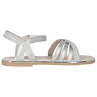 Girls Silver Rhinestone Sandals, 1, hi-res