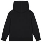 Girls Black & Pink Logo Hooded Top, 7, hi-res