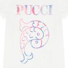 تيشرت بنات بالشعار باللون الابيض , 4, hi-res