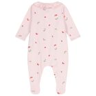 Baby Girls Pink Strawberry Babygrow, 1, hi-res