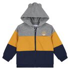 Younger Boys Grey, Yellow & Navy Blue Tracksuit Set ( 3 Piece ), 1, hi-res