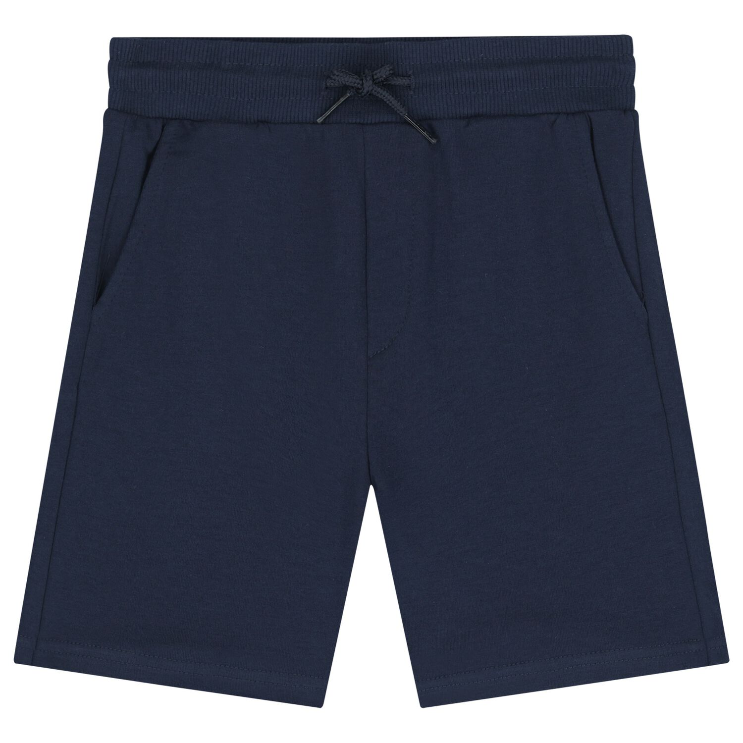 Boys Navy Blue Logo Shorts, 4, hi-res