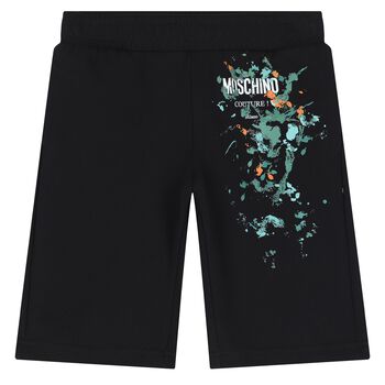 Boys Black Logo Shorts