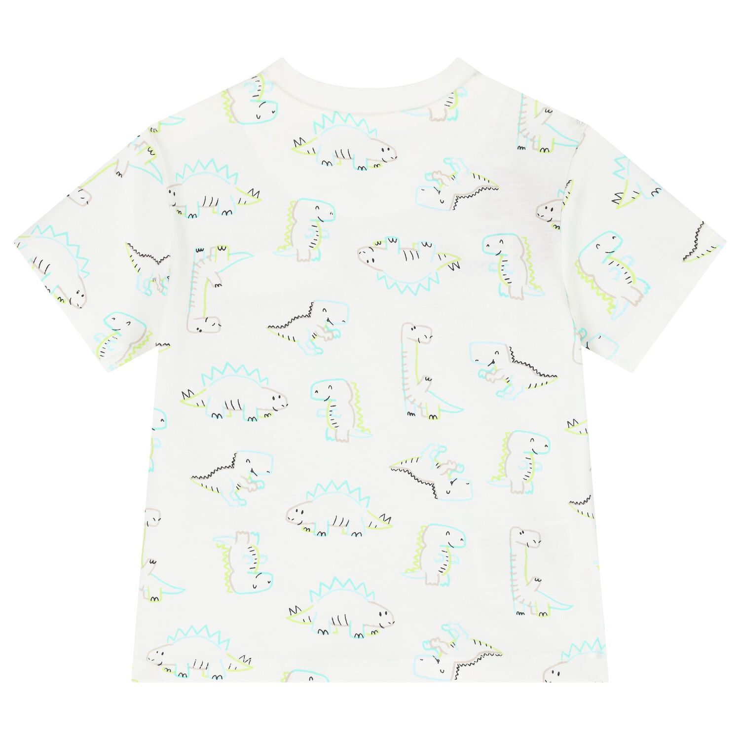 Younger Boys Ivory, Aqua & Grey Shorts Set, 4, hi-res