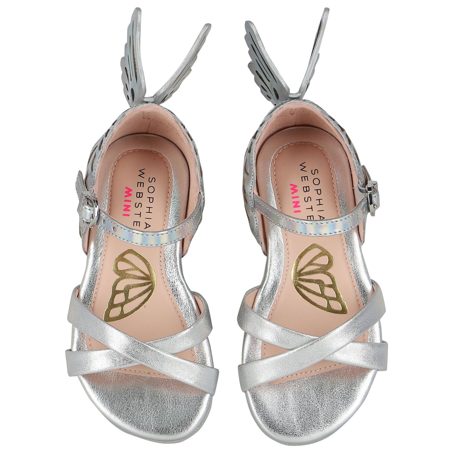 Girls Silver Leather Heavenly Sandals, 1, hi-res image number null