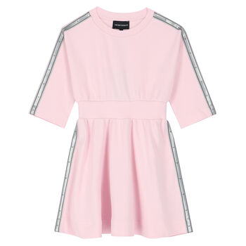 Girls Pink Logo Dress