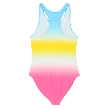 Girls Multi-Colored Logo Swimsuit