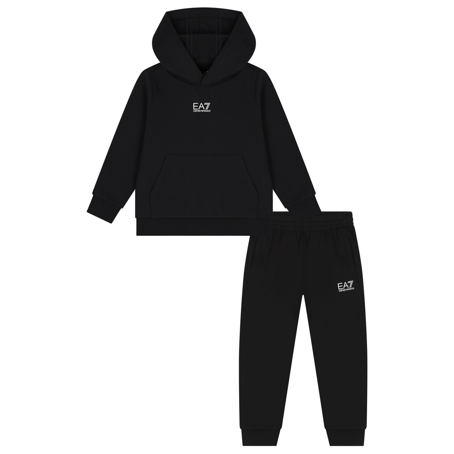 Boys Black Logo Tracksuit, 3, hi-res image number null