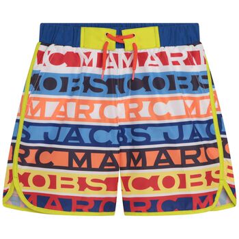 Girls Multi-Colored Logo Swim Shorts