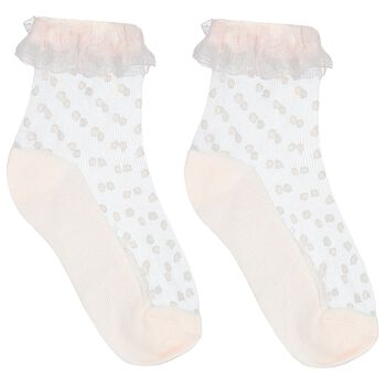 Baby Girls Pink Ruffled Socks