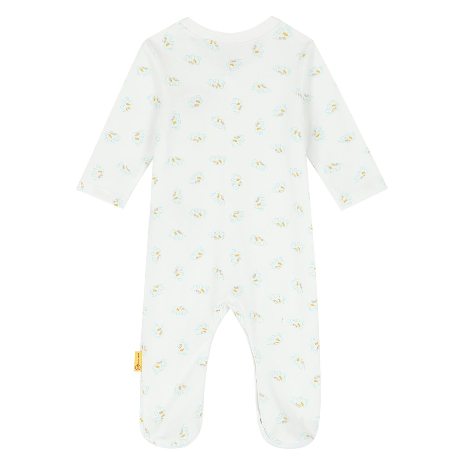 Baby Boys White Elephant & Teddy Babygrow, 2, hi-res image number null