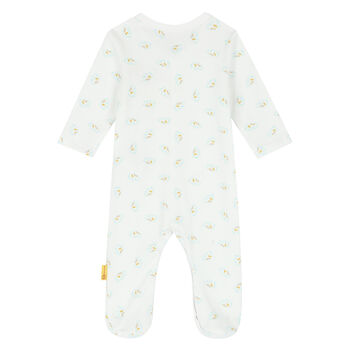 Baby Boys White Elephant & Teddy Babygrow