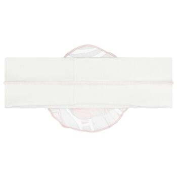 Baby Girls White & Pink Flower Headband