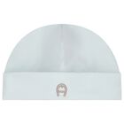 Baby Boys Blue Embroidered Logo Hat, 2, hi-res
