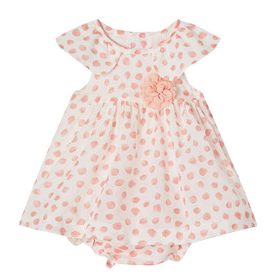 Baby Girls Ivory & Pink Dress Set