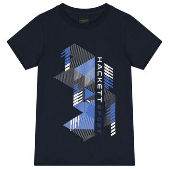 Hackett London Boys Navy Blue Logo T-Shirt, 1 Boys Navy Blue Logo T-Shirt