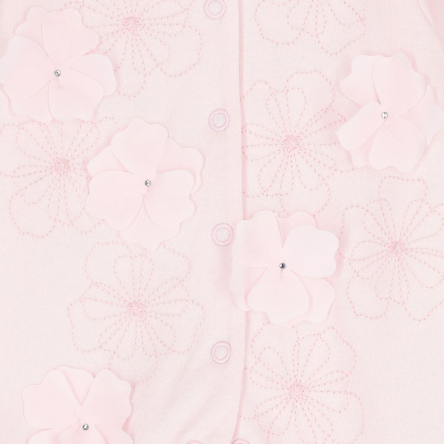 Baby Girls Pink Floral Babygrow, 1, hi-res image number null
