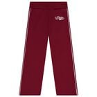 Girls Burgundy Logo Joggers, 1, hi-res