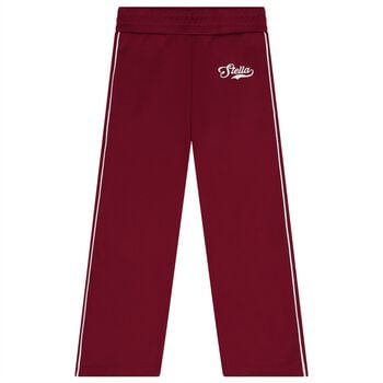 Girls Burgundy Logo Joggers