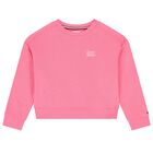 Girls Pink Logo Sweatshirt, 1, hi-res