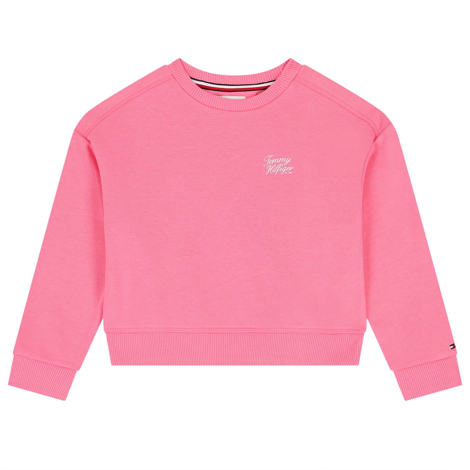 Girls Pink Logo Sweatshirt, 1, hi-res