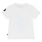 Younger Boys White Logo T-Shirt, 1, hi-res