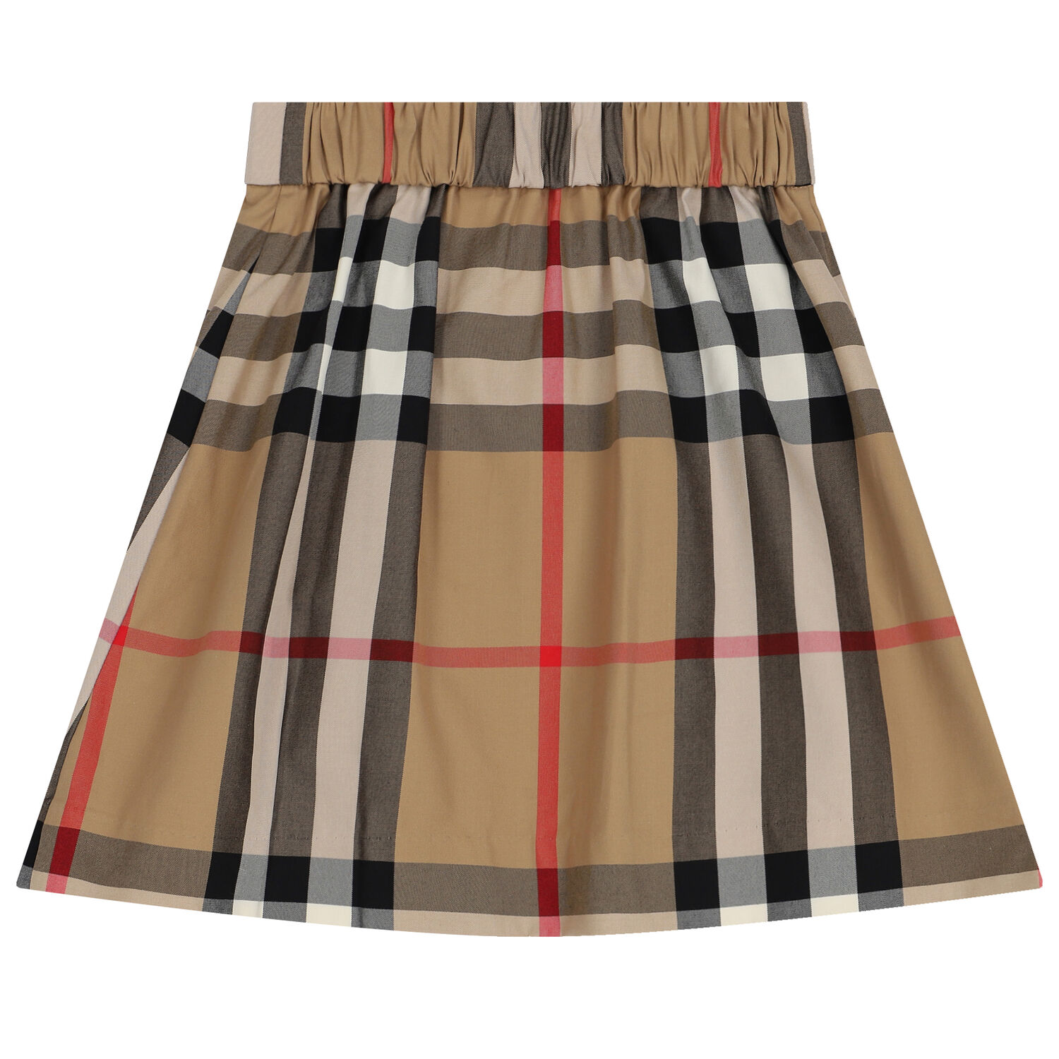 Girls Beige Checkered Skirt, 1, hi-res image number null