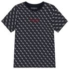 Boys Navy Blue Logo T-Shirt, 2, hi-res