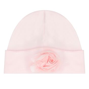 Baby Girls Pink Flower Hat