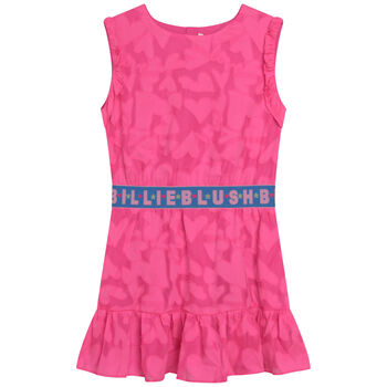 Girls Pink Hearts Logo Dress