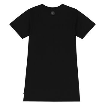 Girls Black Skull Logo Dress