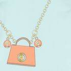 فستان بنات بالشعار وطبعة حقيبة باللون الأزرق أكوا, 2, hi-res