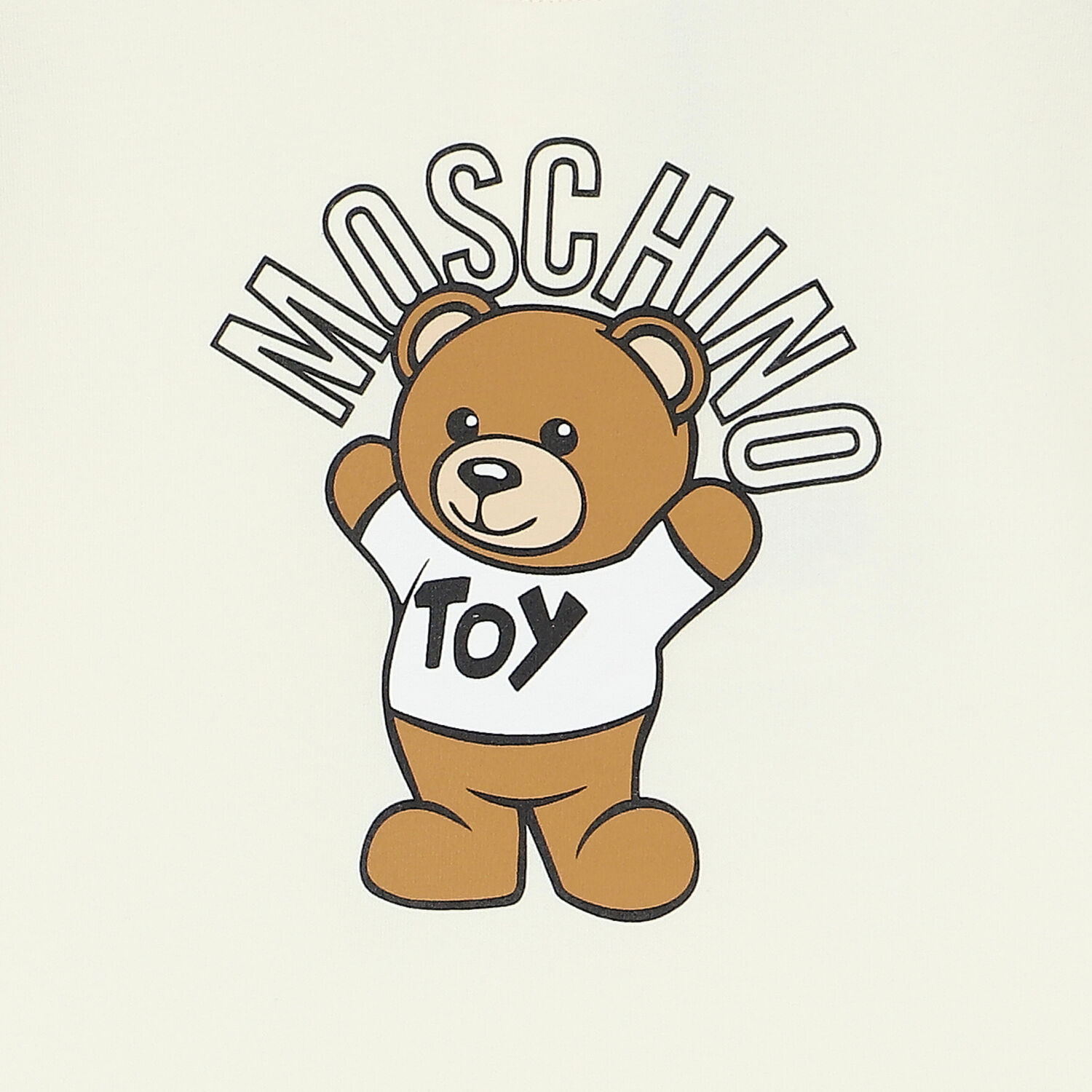 فستان بشعار تيدي باللون العاجي, 4, hi-res