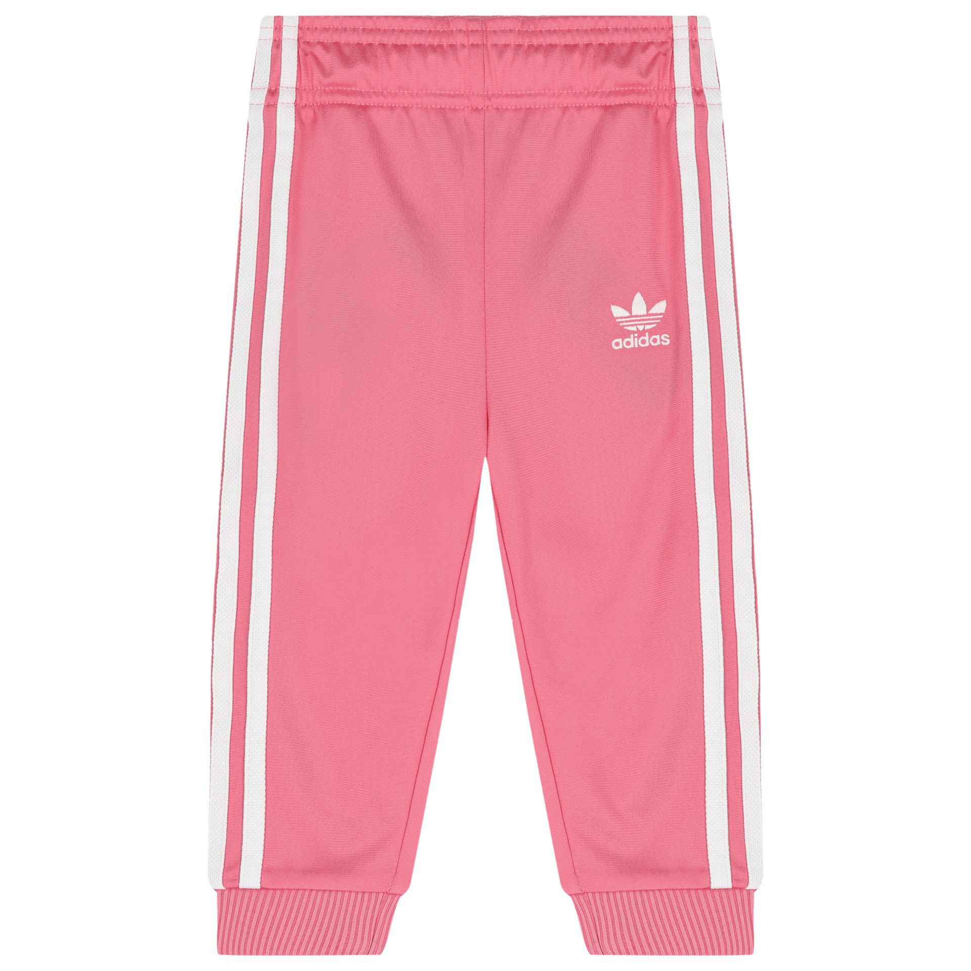 Adidas Kids Baby Girls Pink Logo Tracksuit Junior Couture