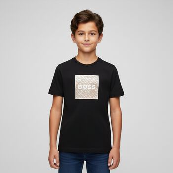 Boys Black Logo T-Shirt