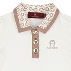 Younger Girls Ivory Logo Polo Dress, 1, hi-res