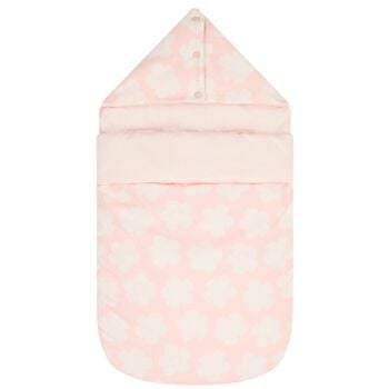 مدس بنات قابل للعكس بطبعه زهور باللون الوردى