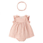 Baby Girls Pink Dress Set, 2, hi-res