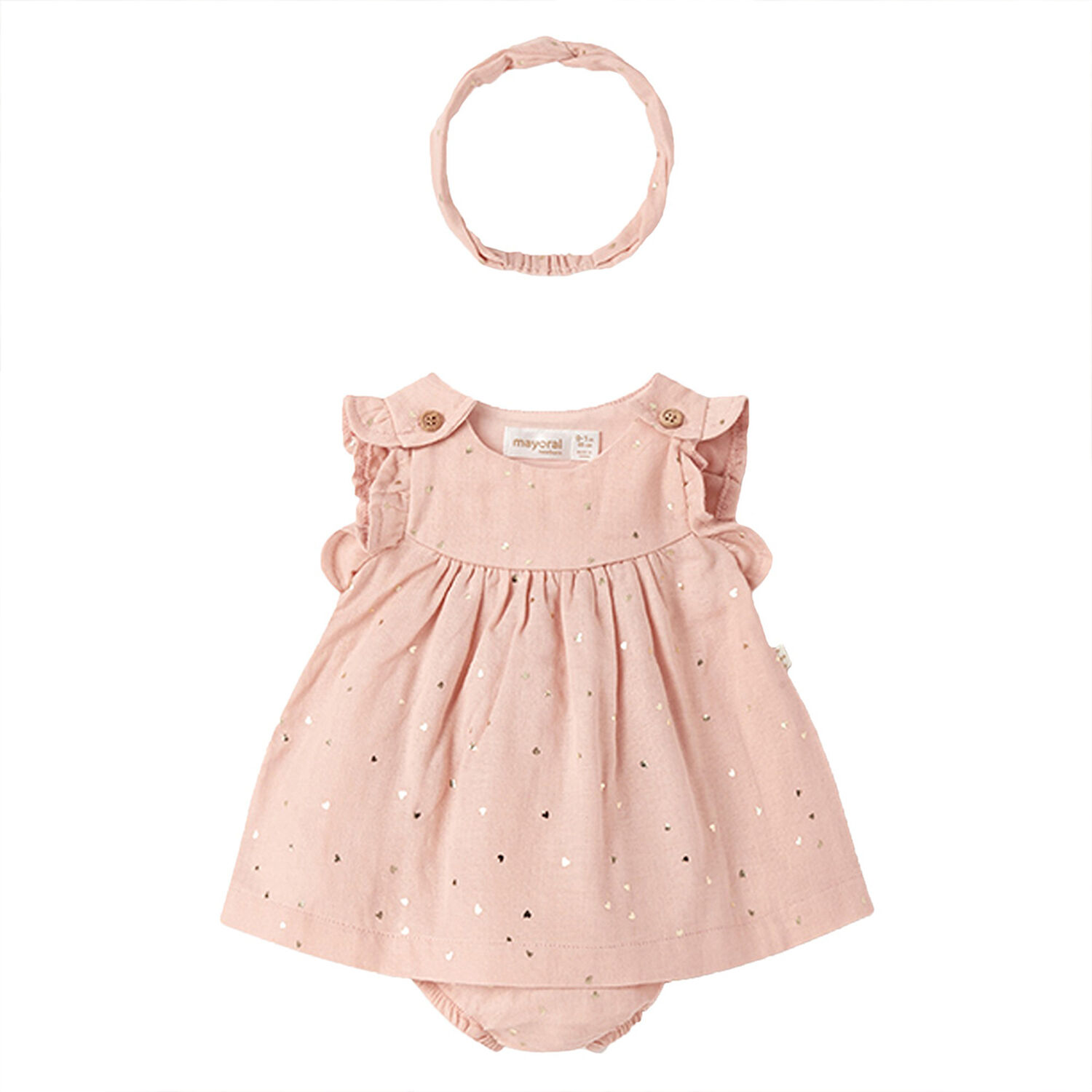 Baby Girls Pink Dress Set, 2, hi-res