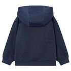 Boys Navy Blue Hooded Top, 1, hi-res