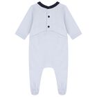 Baby Boys Blue Logo Babygrow, 1, hi-res