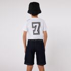 Boys White Ikonik Karl Logo T-Shirt, 1, hi-res