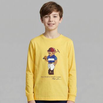 Boys Yellow Polo Bear T-Shirt