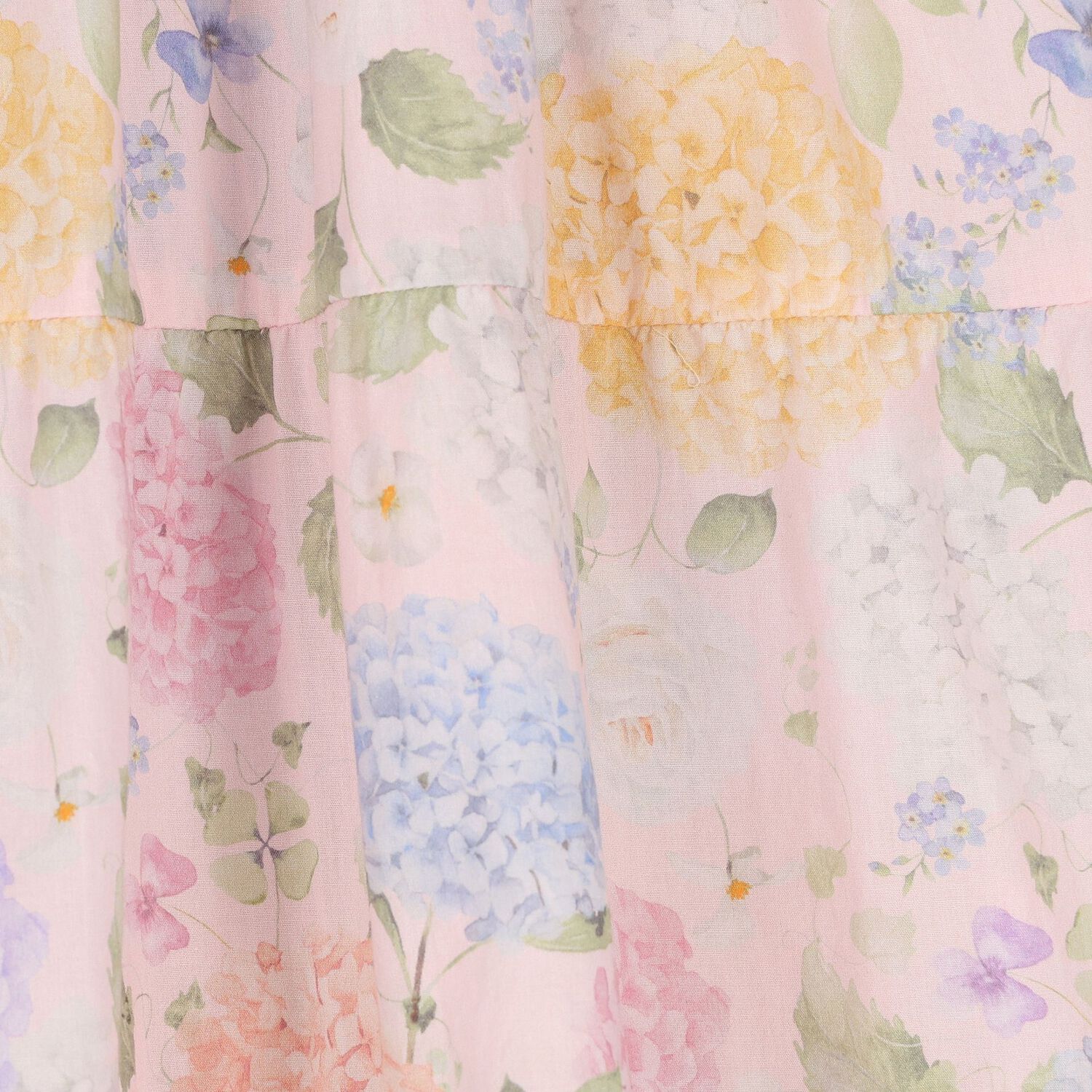 Girls Pink Floral Tiered Dress, 1, hi-res