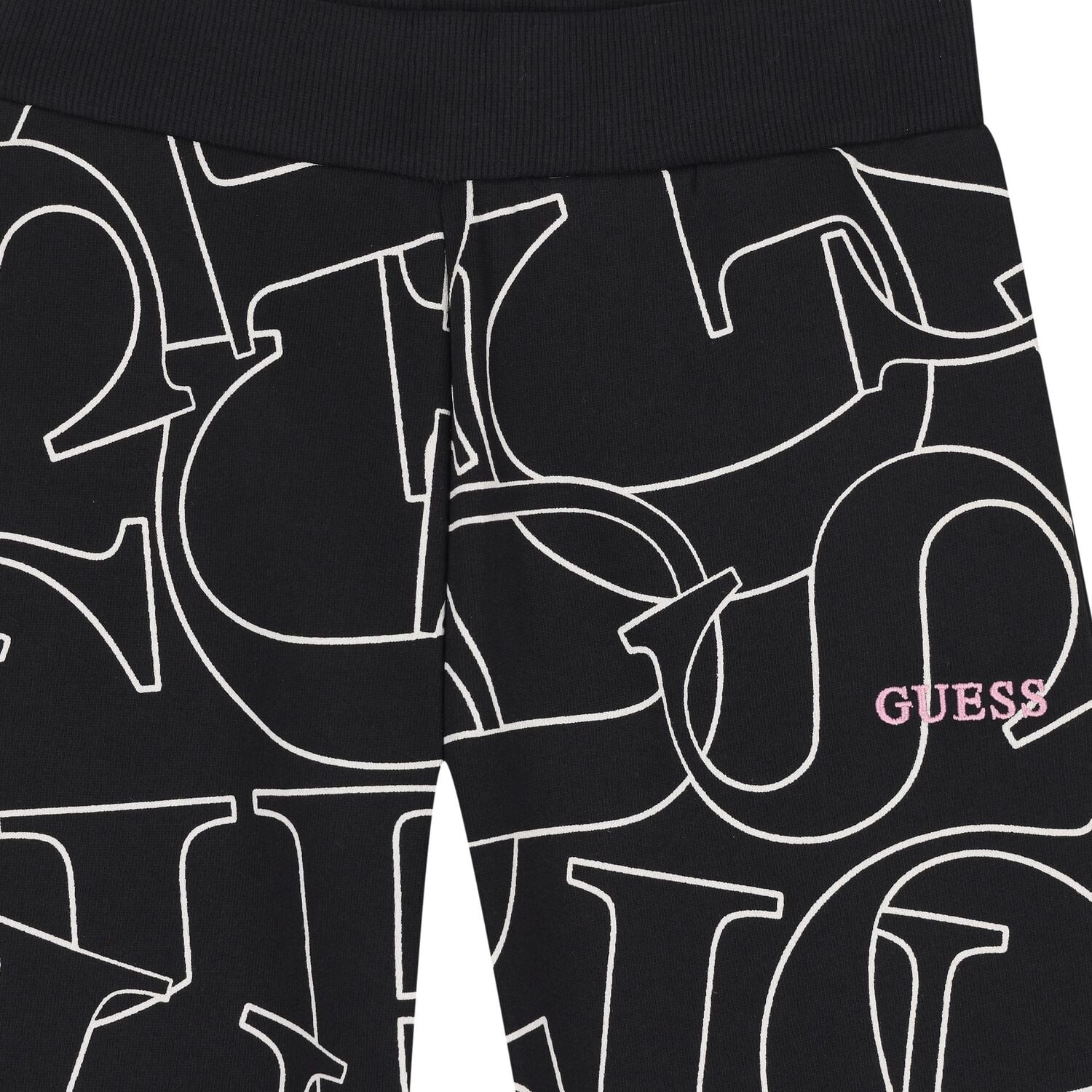 Girls Black Logo Joggers, 2, hi-res