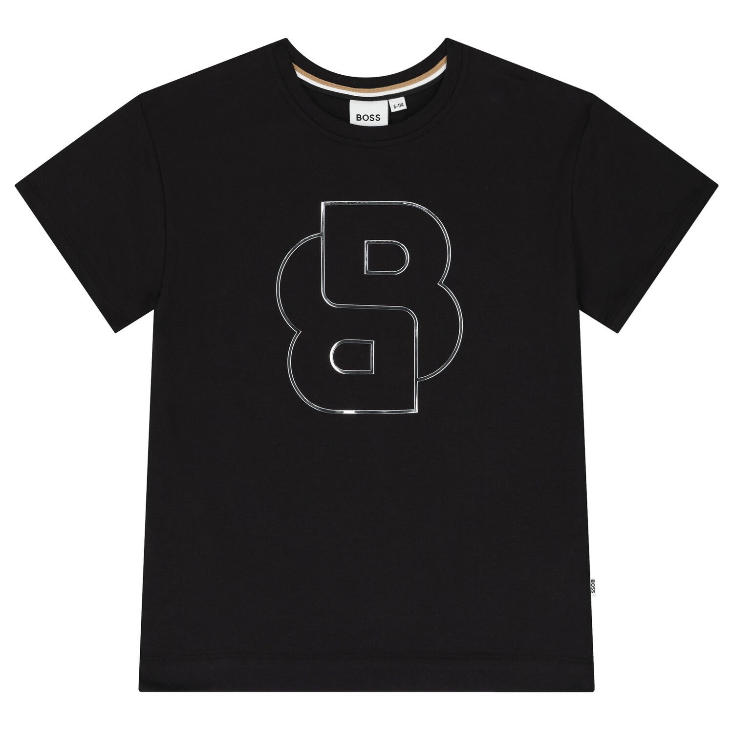 Girls Black & Gold Logo T-Shirt, 1, hi-res image number null