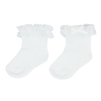 Baby Girls White Lace Socks