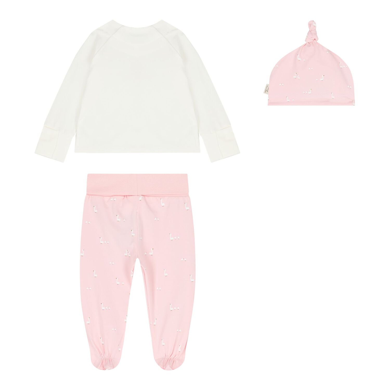 Baby Girls White & Pink 2 Piece Babygrow Set, 2, hi-res