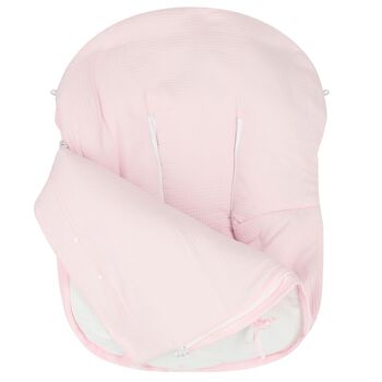 Girls Pink & White Polka Dot Baby Pram Nest